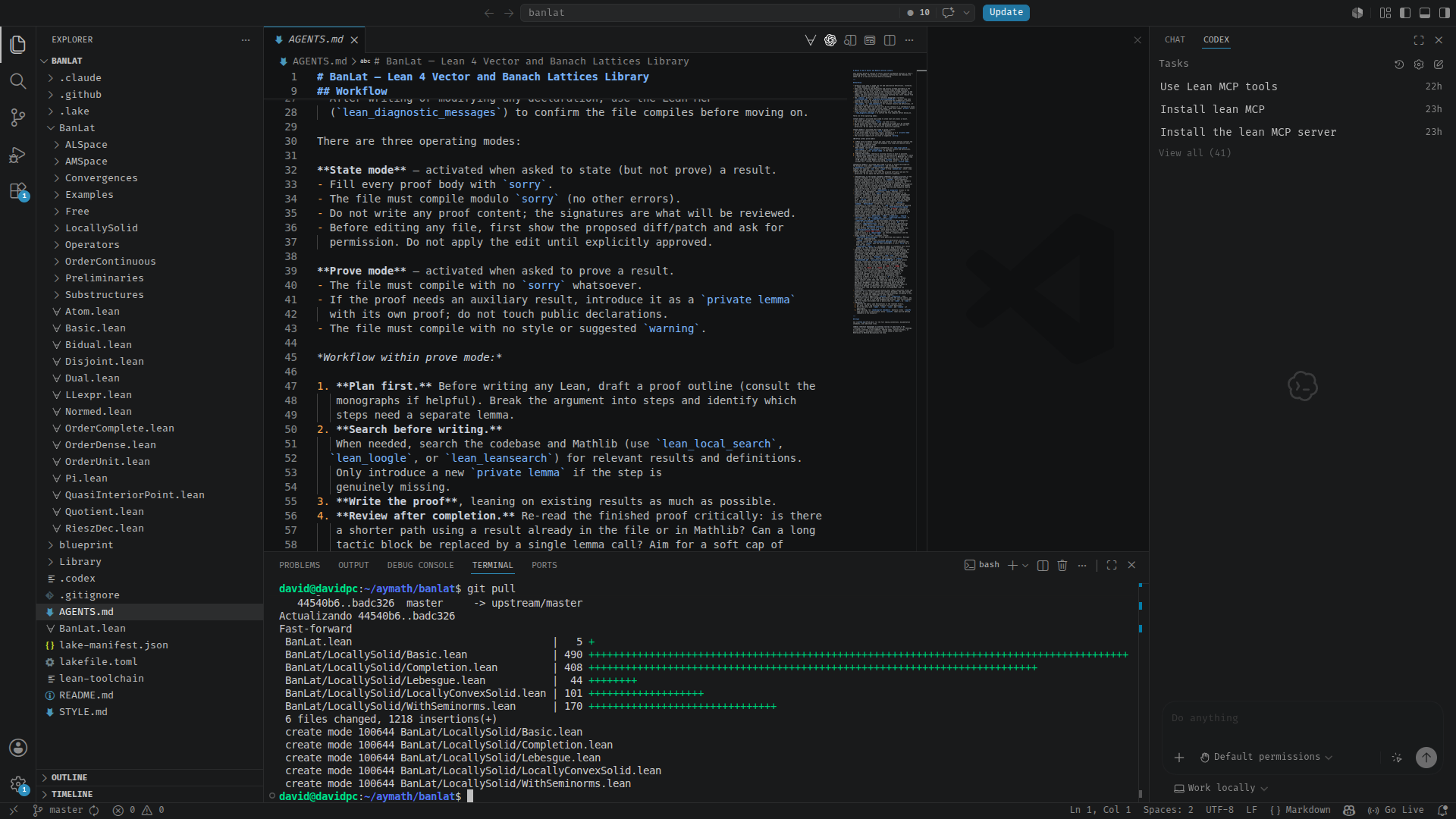 git pull output